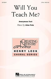 Will You Teach Me? Three-Part Treble choral sheet music cover